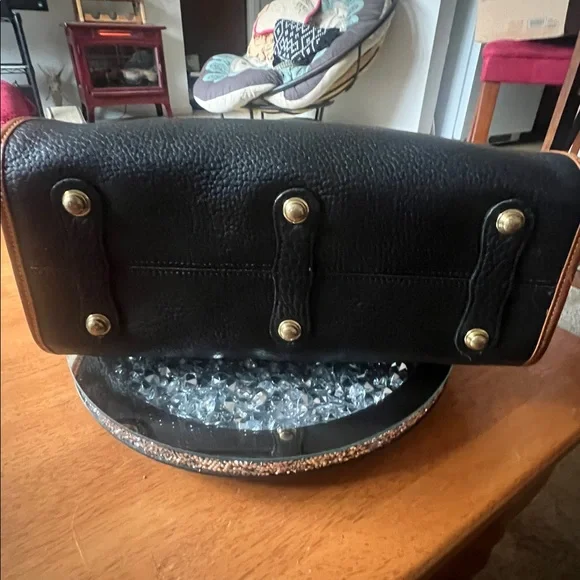 Dooney & Bourke Black and Tan Satchel - Picture 4 of 7